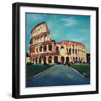 Monumental Coliseum in Rome Italy-Markus Bleichner-Framed Art Print