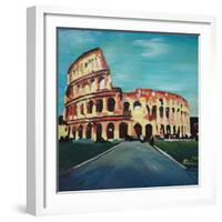 Monumental Coliseum in Rome Italy-Markus Bleichner-Framed Art Print