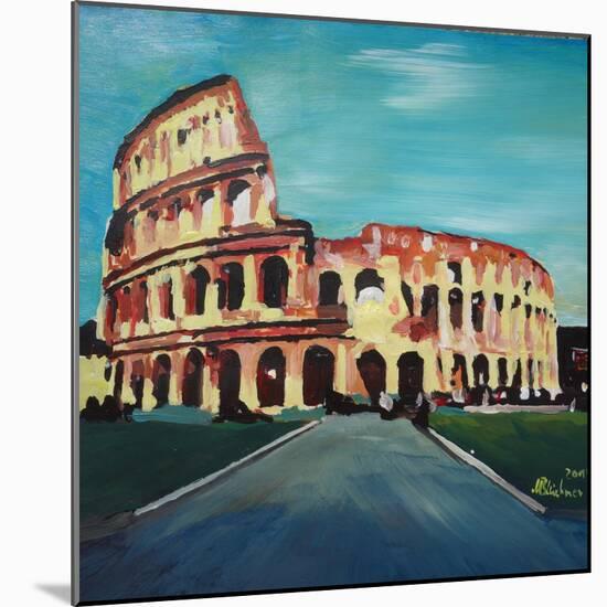 Monumental Coliseum in Rome Italy-Markus Bleichner-Mounted Art Print