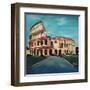 Monumental Coliseum in Rome Italy-Markus Bleichner-Framed Art Print