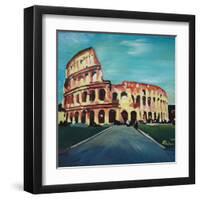 Monumental Coliseum in Rome Italy-Markus Bleichner-Framed Art Print