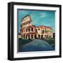 Monumental Coliseum in Rome Italy-Markus Bleichner-Framed Art Print