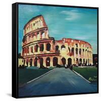 Monumental Coliseum in Rome Italy-Markus Bleichner-Framed Stretched Canvas