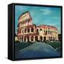 Monumental Coliseum in Rome Italy-Markus Bleichner-Framed Stretched Canvas