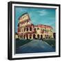 Monumental Coliseum in Rome Italy-Markus Bleichner-Framed Premium Giclee Print