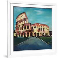 Monumental Coliseum in Rome Italy-Markus Bleichner-Framed Art Print