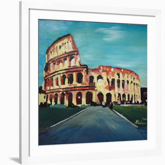 Monumental Coliseum in Rome Italy-Markus Bleichner-Framed Art Print