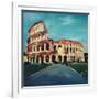 Monumental Coliseum in Rome Italy-Markus Bleichner-Framed Art Print