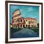 Monumental Coliseum in Rome Italy-Markus Bleichner-Framed Art Print