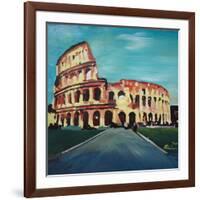 Monumental Coliseum in Rome Italy-Markus Bleichner-Framed Art Print