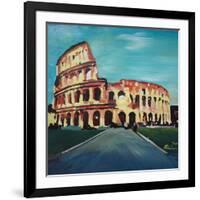 Monumental Coliseum in Rome Italy-Markus Bleichner-Framed Art Print