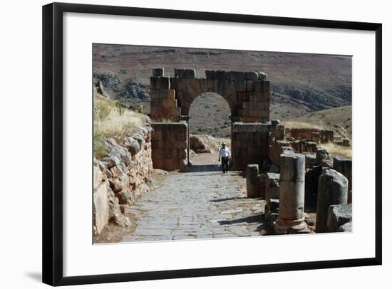 Monumental Gate and Beginning of Cardo-null-Framed Giclee Print