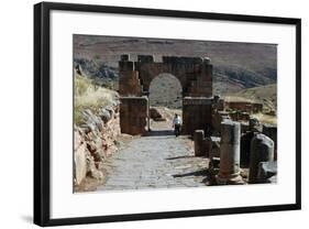 Monumental Gate and Beginning of Cardo-null-Framed Giclee Print