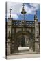 Monumental Gate, Flamboyant 16th Century Style Showing Christ on the Cross Flanked by Two Thieves-Guy Thouvenin-Stretched Canvas