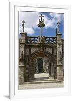 Monumental Gate, Flamboyant 16th Century Style Showing Christ on the Cross Flanked by Two Thieves-Guy Thouvenin-Framed Photographic Print