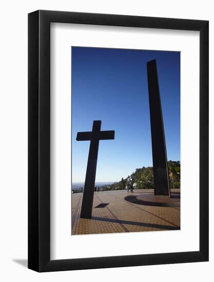 Monuments at Praca do Papa (Pope's Square), Belo Horizonte, Minas Gerais, Brazil, South America-Ian Trower-Framed Photographic Print