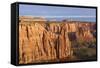 Monuments at Sunrise, Colorado National Monument, Fruita, Colorado, USA-Chuck Haney-Framed Stretched Canvas
