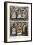 Monuments in the West Aisle of Westminster Abbey's North Transept, London, 1812-Augustus Charles Pugin-Framed Giclee Print