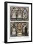 Monuments in the West Aisle of Westminster Abbey's North Transept, London, 1812-Augustus Charles Pugin-Framed Giclee Print