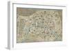 Monuments of Paris Map-Wild Apple Portfolio-Framed Art Print