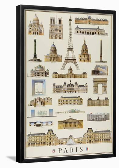 Monuments Of Paris-null-Framed Poster