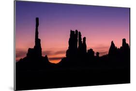 Monuments of the Valley at Dawn, Arizona-Vincent James-Mounted Photographic Print