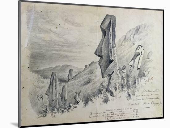 Monuments on Easter Island-Pierre Loti-Mounted Giclee Print