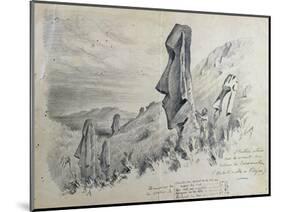 Monuments on Easter Island-Pierre Loti-Mounted Giclee Print