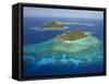 Monuriki Island and Coral Reef, Mamanuca Islands, Fiji-David Wall-Framed Stretched Canvas