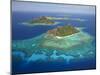 Monuriki Island and Coral Reef, Mamanuca Islands, Fiji-David Wall-Mounted Premium Photographic Print