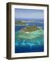 Monuriki Island and Coral Reef, Mamanuca Islands, Fiji-David Wall-Framed Photographic Print