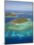 Monuriki Island and Coral Reef, Mamanuca Islands, Fiji-David Wall-Mounted Photographic Print