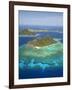 Monuriki Island and Coral Reef, Mamanuca Islands, Fiji-David Wall-Framed Photographic Print