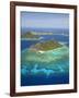 Monuriki Island and Coral Reef, Mamanuca Islands, Fiji-David Wall-Framed Photographic Print