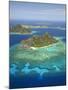 Monuriki Island and Coral Reef, Mamanuca Islands, Fiji-David Wall-Mounted Photographic Print