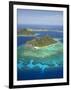 Monuriki Island and Coral Reef, Mamanuca Islands, Fiji-David Wall-Framed Photographic Print