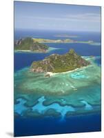 Monuriki Island and Coral Reef, Mamanuca Islands, Fiji-David Wall-Mounted Photographic Print