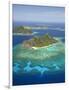 Monuriki Island and Coral Reef, Mamanuca Islands, Fiji-David Wall-Framed Photographic Print