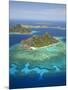 Monuriki Island and Coral Reef, Mamanuca Islands, Fiji-David Wall-Mounted Photographic Print