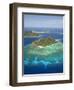 Monuriki Island and Coral Reef, Mamanuca Islands, Fiji-David Wall-Framed Photographic Print