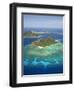 Monuriki Island and Coral Reef, Mamanuca Islands, Fiji-David Wall-Framed Photographic Print