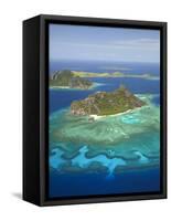 Monuriki Island and Coral Reef, Mamanuca Islands, Fiji-David Wall-Framed Stretched Canvas