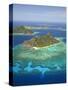 Monuriki Island and Coral Reef, Mamanuca Islands, Fiji-David Wall-Stretched Canvas