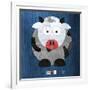 Moo The Cow-Design Turnpike-Framed Giclee Print