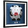 Moo The Cow-Design Turnpike-Framed Giclee Print