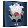 Moo The Cow-Design Turnpike-Framed Stretched Canvas