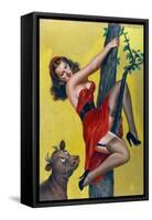 Moo; Up a Tree-Peter Driben-Framed Stretched Canvas