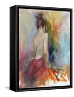 Mood Alizarine II-Anne Farrall Doyle-Framed Stretched Canvas