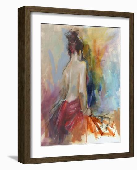 Mood Alizarine II-Anne Farrall Doyle-Framed Art Print