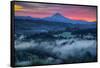 Mood and Sunrise Fire at Mount Hood, Sandy, Oregon, Portland-Vincent James-Framed Stretched Canvas